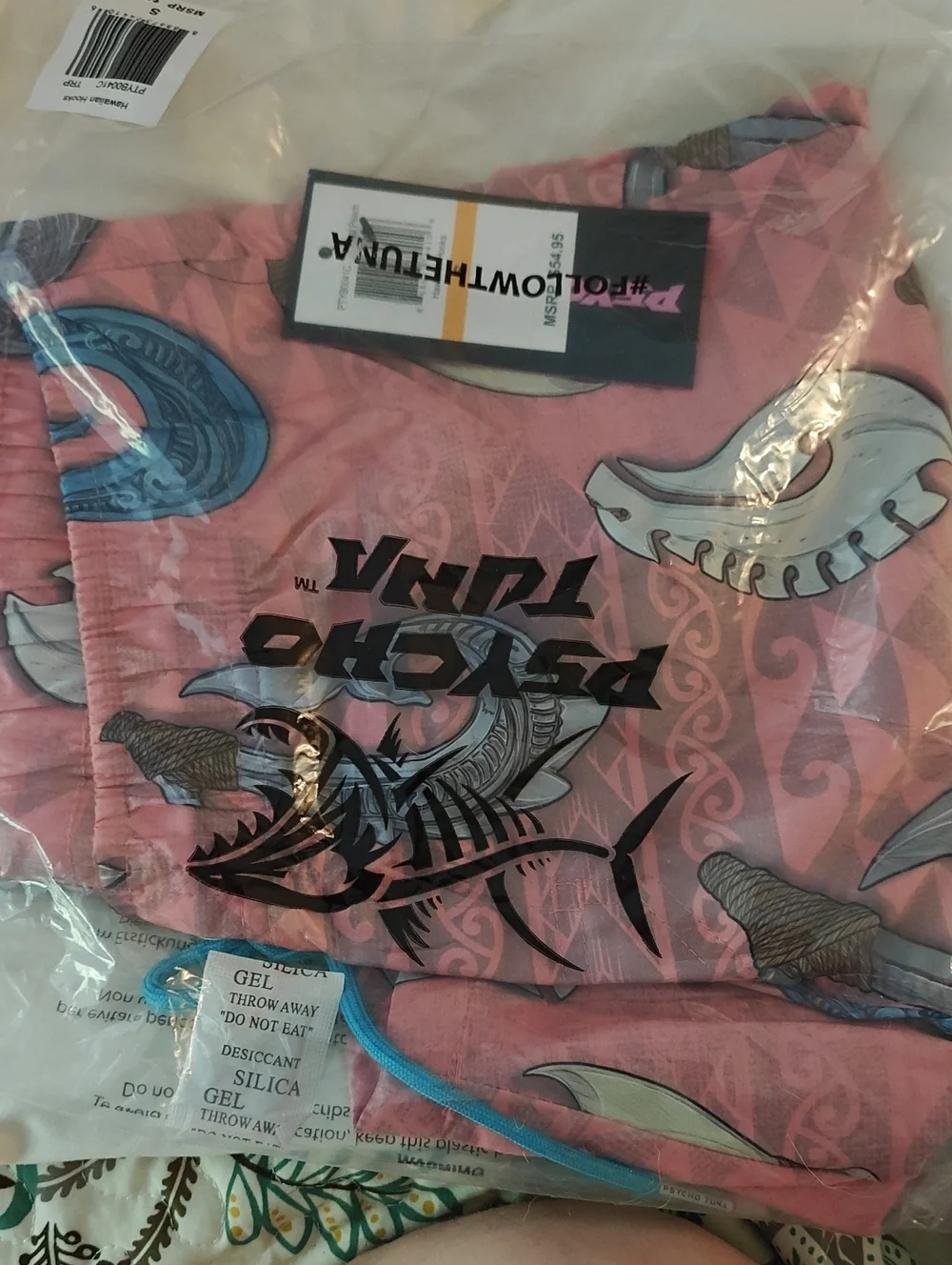 Pink Psycho Tuna Graphic Swim Trunks Small